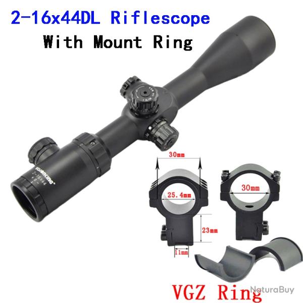 Visionking lunette de vise illumine VS2-16x44DL with 11mm High rings LIVRAISON GRATUITE