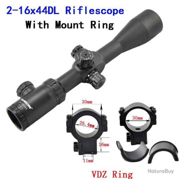 Visionking lunette de vis�e illumin�e mise au point lat�rale VS2-16x44DL with 11mm High rings