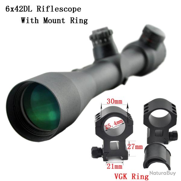 Visionking lunette de vis�e illumin�e VS6x42DL Sight with 21mm High rings LIVRAISON GRATUITE