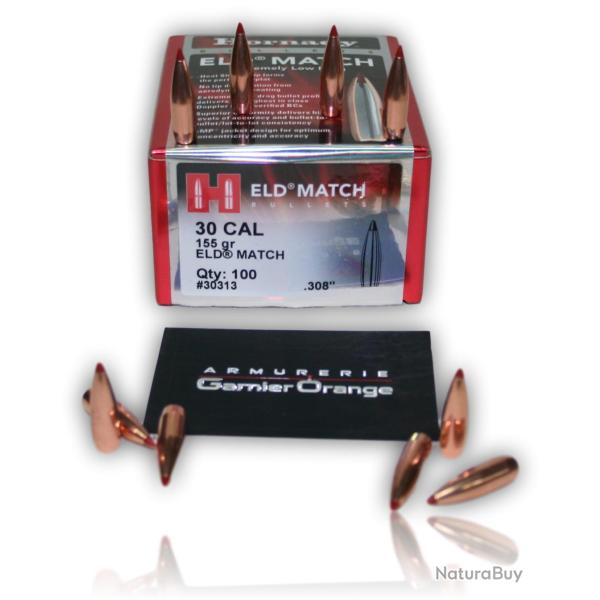 OGIVE HORNADY ELD MATCH 30 308 155 GR BTE 100 30313