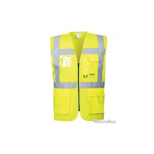 GILET EN 471 +ZIP + poche t�l�phone 2 XL blanc