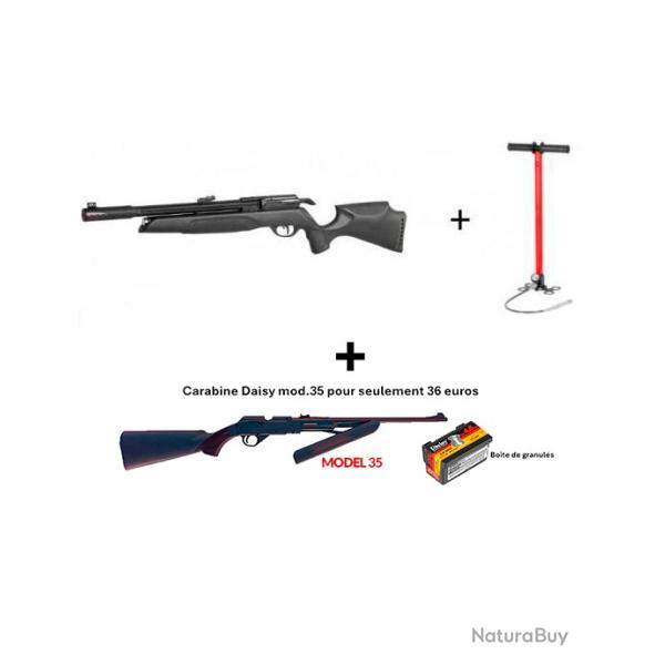 PACK COMBIN� ! PACK-10 Carabine Arrow Gamo  4,5 mm + Carabine PCP � pompe Daisy mod. 35 Cal. 4,5 mm