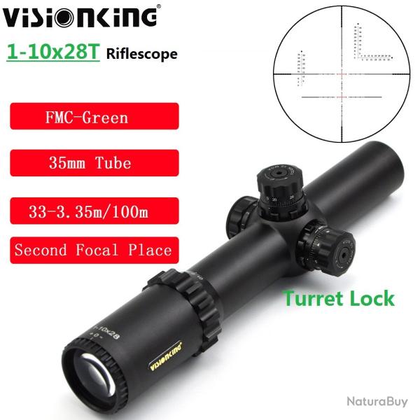 Visionking lunette de vis�e illumin�e 1-10x28T Riflscope LIVRAISON GRATUITE