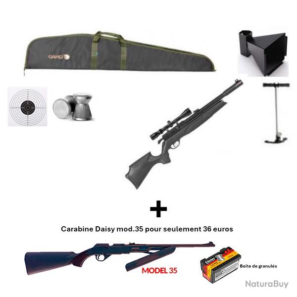 PACK COMBIN� ! PACK-14 Carabine Arrow Gamo  5,5 mm + Carabine PCP � pompe Daisy mod. 35 Cal. 4,5 mm