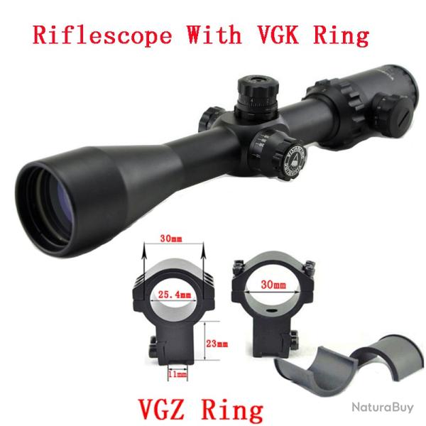 Visionking lunette de vis�e illumin�e 2-20x44 With 11mm high Ring, tube de 30mm, LIVRAISON GRATUITE