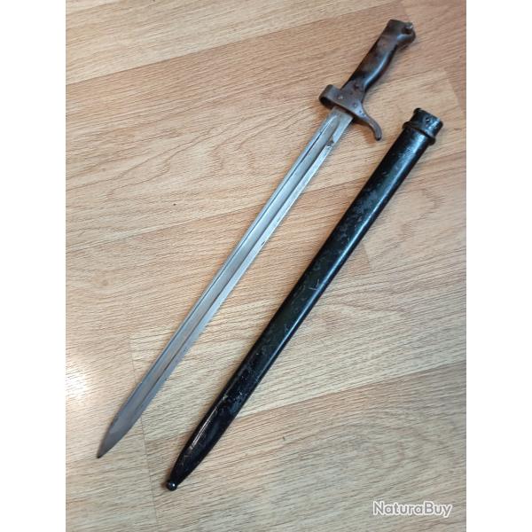 Baonnette Berthier Mle 1892 1er type au mme, numro, modifie 1915.