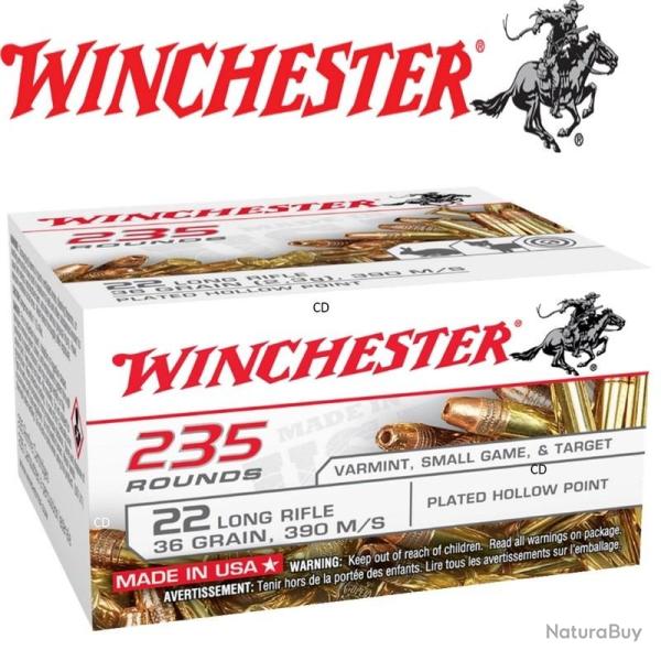 MUNITION WINCHESTER 22LR SUPER-X 36GR LHP COPPER PLATED/235