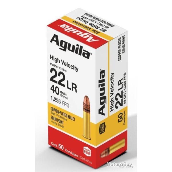 MUNITION AGUILA CAL 22LR HIGH VELOCITY 40GR