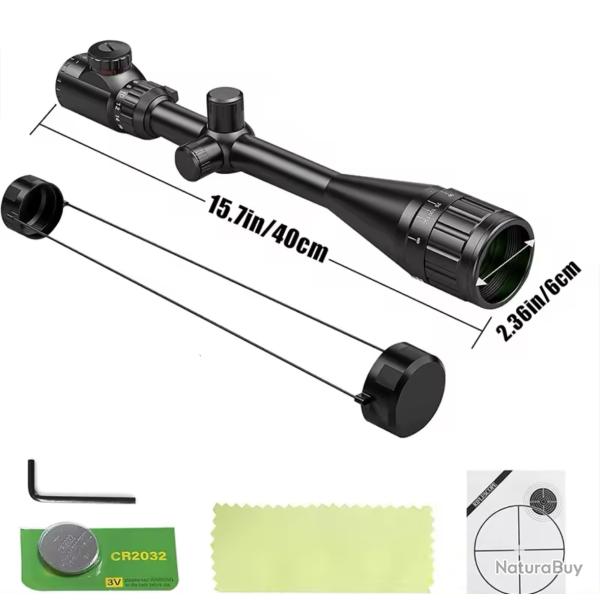 Lunette de tir bestsight 6-24x50 longue port�e de chasse, r�ticule rouge/vert B