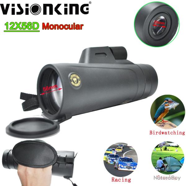 Visionking-T�lescope monoculaire portable HD avec support de poign�e, 12x56