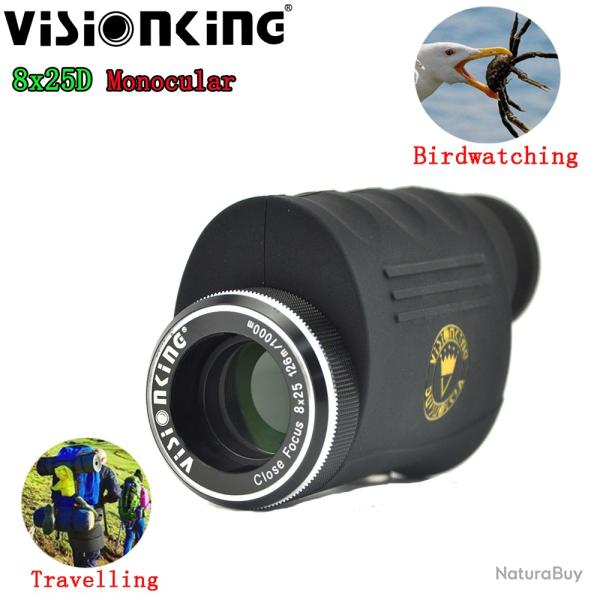 Visionking-Monoculaire portable 8x25 � prisme BAK4