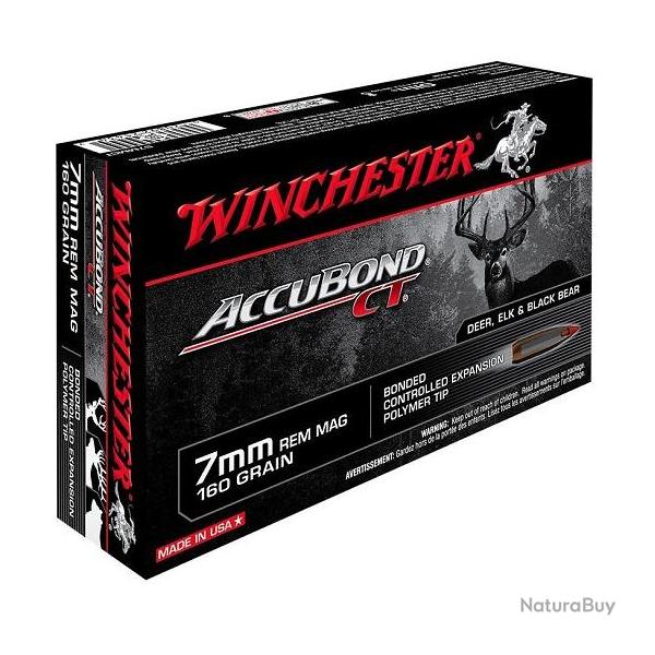 Munitions WINCHESTER 7RM AccuBond CT 160gr x20