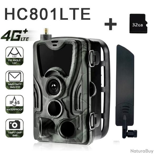 HC801LTE-32G Camra de chasse et de suivi des sentiers, 4G  20MP, 1080P, LIVRAISON GRATUITE !!!