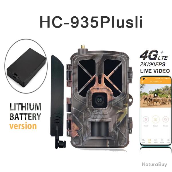 HC-935PlusLi 4G vido en direct 5000mAh batterie Iithium  30MP 2K