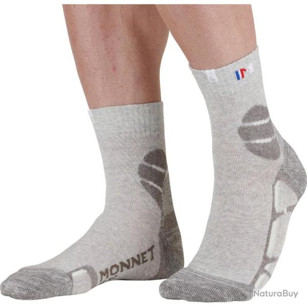 Chaussette de Randonn�e Monnet "Trek Lin Mid" 43 - 44 Gris