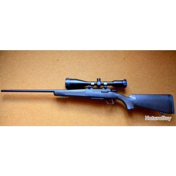 Carabine tr�s peu servie, 222 R. BROWNING  A-Bolt avec sa lunette MEOSTAR R1 7x56, D�tente r�g.600g.