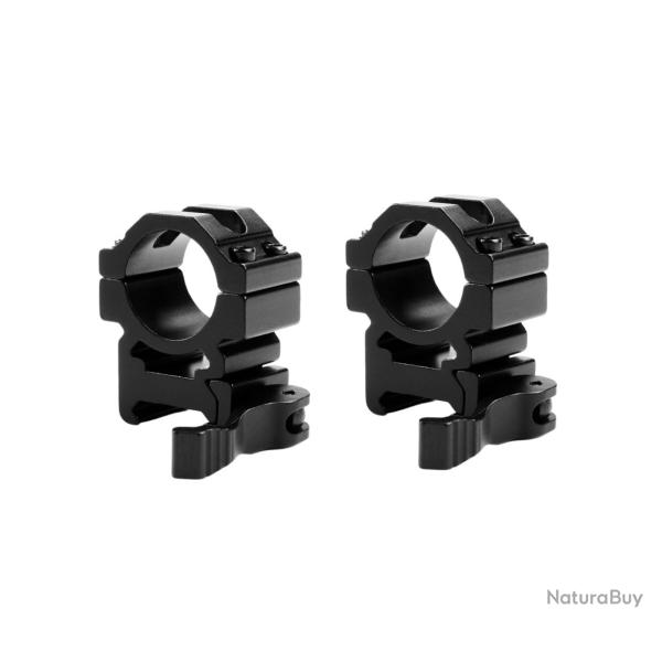 Lot de 2 colliers de montage amovible pour rail Picatinny