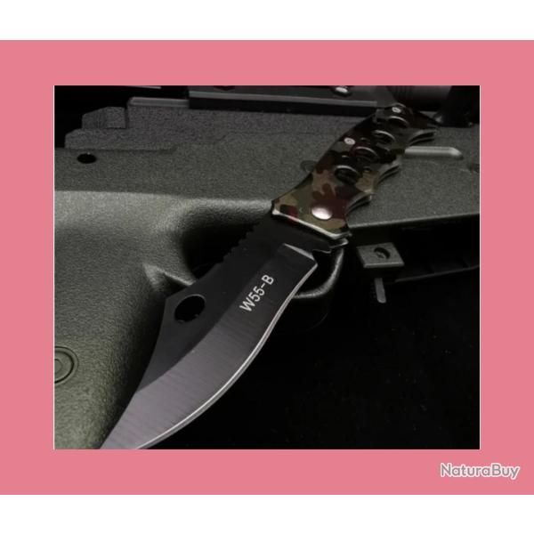Couteau  Camouflage inoxydable   ( envoi gratuit )