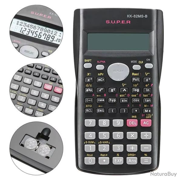 Calculatrice scientifique avec 240 fonctions et cran  2 lignes, calculatrice p