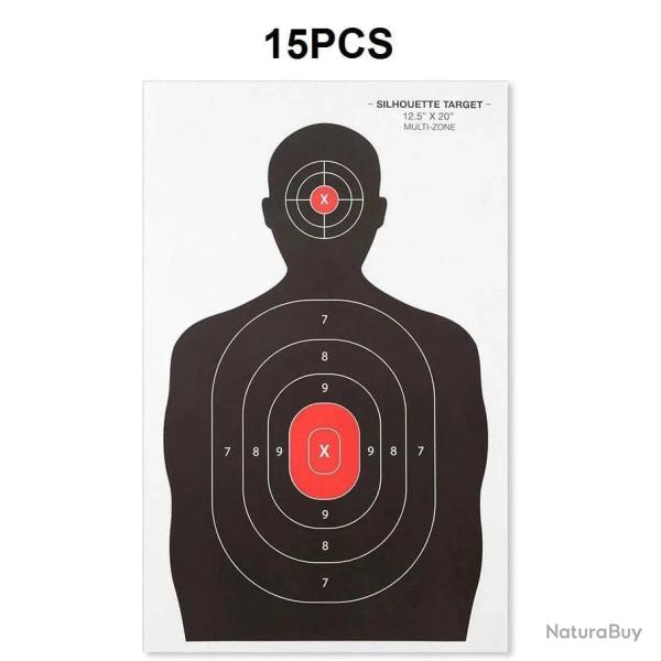 Lot cibles humaine papier 5/10/20 CANTON CS - 20pcs