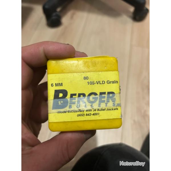 Ogives 6mm berger 105 VDL