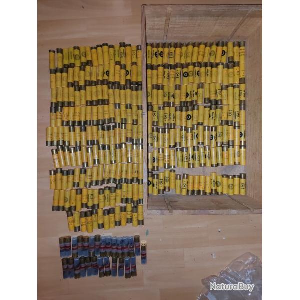 Lot de + de 280 cartouches calibre 20