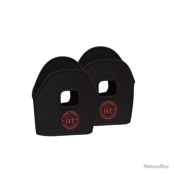 PROTEGES ETRIERS NEOPRENE Noir / Logo Rouge