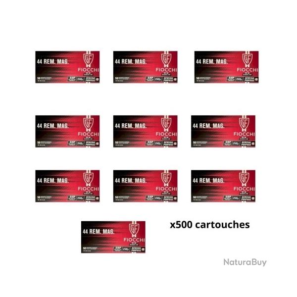Munitions FIOCCHI cal.44rem magnum sjsp par 500