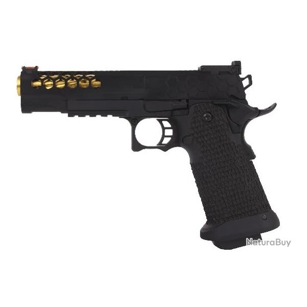 REPLIQUE GBB HI-CAPA 5.1 NOIR/GOLD GOLDEN EAGLE RAIL INTEGRE
