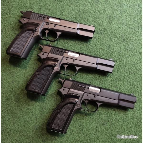 Pistolet BROWNING GP35 - Gendarmerie Belge - Cal. 9x19 - Prparation TAR - Reconditionn (Occasion p