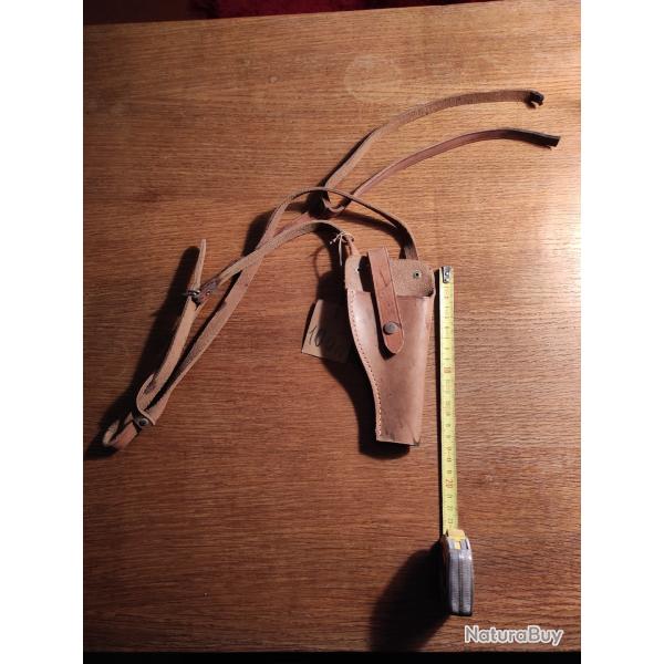 Ancien Holster cuir anne 70 neuf Pistolet revolver