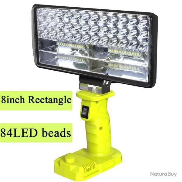 LAMPE DE TRAVAIL 18V SANS BATTERIE LED TENTE CAMPING SURVIE SECOURS USB RECHARGEABLE RECTANGLE NEUVE