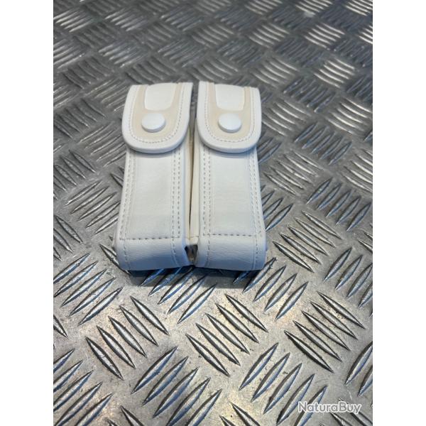 porte chargeur blanc double gk 9mm glock sig beretta 92 police gendarmerie neuf