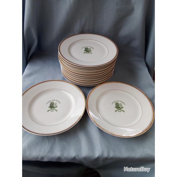 Assiettes porcelaine club de tir Flobert