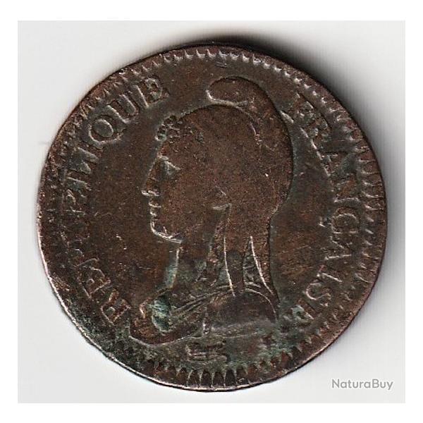 Pi�ce de Monnaie France 2 d�cimes Dupr� 1796 Paris AN 4 Rare et bel �tat Recherch�e