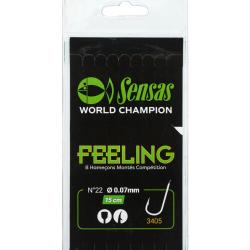 SENSAS BAS DE LIGNE FEELING 3405 BLACK 15CM SENSAS 0,10mm 16