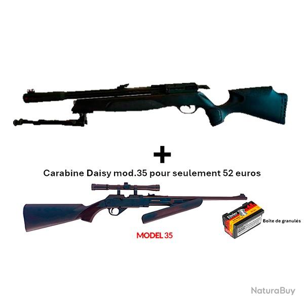 PACK COMBIN� ! Carabine Arrow Gamo + Bipied 4,5mm + Carabine PCP pompe Daisy 35 4,5mm + Lun. 4 x 20