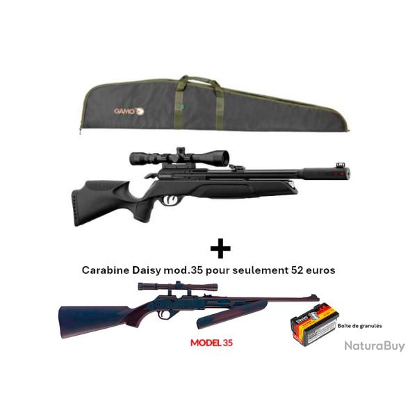PACK COMBIN� ! PACK3 Carabine Arrow Gamo 4,5 mm + Carabine PCP pompe Daisy 35, 4,5 mm + Lun. 4 x 20