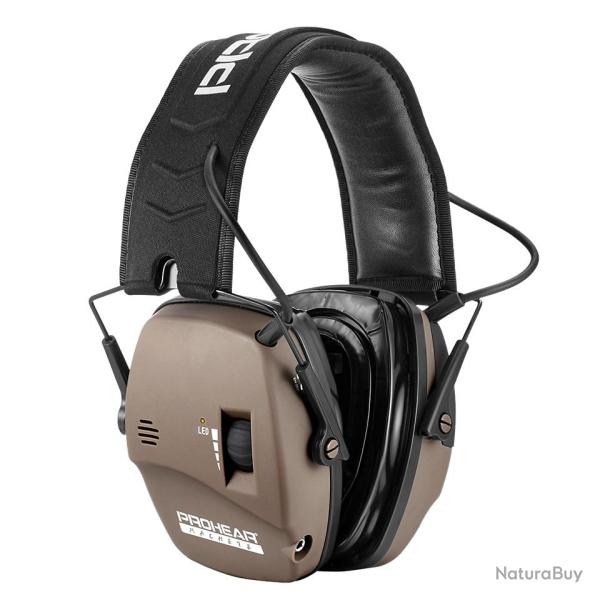 CASQUE ANTI-BRUIT �LECTRONIQUE - MARRON - LIVRAISON GRATUITE