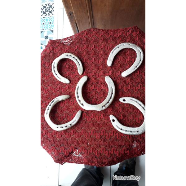 Lot 5 Fers � Cheval D�coration Ancien Porte-Bonheur F�tiche Objets du XX�me Rare