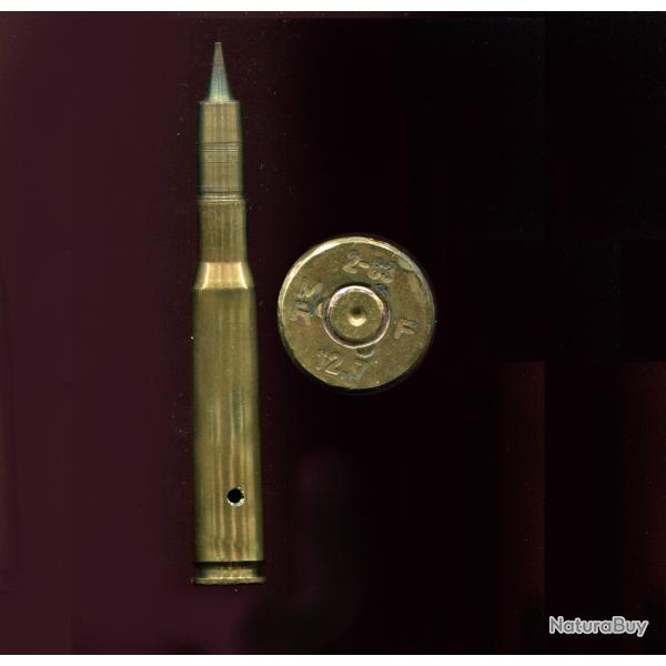 .50 Browning  / 12.7 x 99 PORED � port�e reduite France - balle pointue en laiton massif
