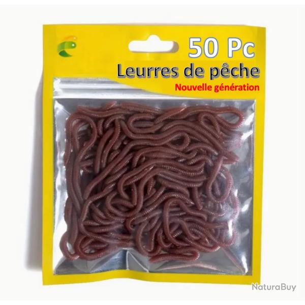 Faux vers de terre , leurres efficaces pour  la perche, le sandre,  le brochet  et autres poissons