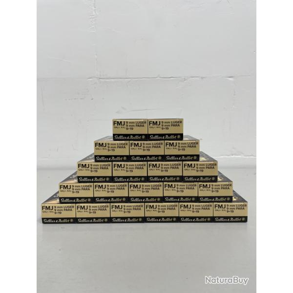 !! NEUF !! BALLES SELLIER &BELLOT 9x19 PARA FMJ 124gr PAR 1000