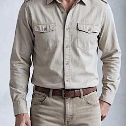 Chemise homme Old Navy taille L couleur ivoire