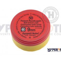 Cartouche 9mm Flobert RWS Balle Ronde
