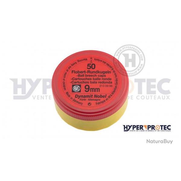 Cartouche 9mm Flobert RWS Balle Ronde