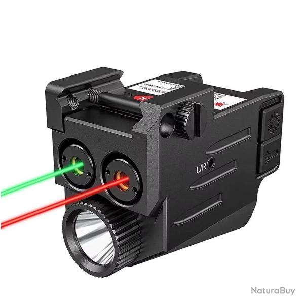 Lampe double laser SFD-250 RICHFIRE 500lms - Rouge - Vert