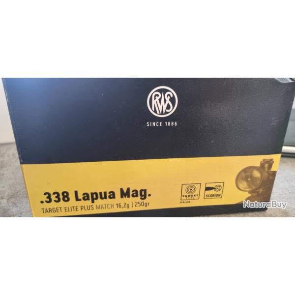 Munitions RWS 338 LAPUA MAGNUM Target Elite Plus