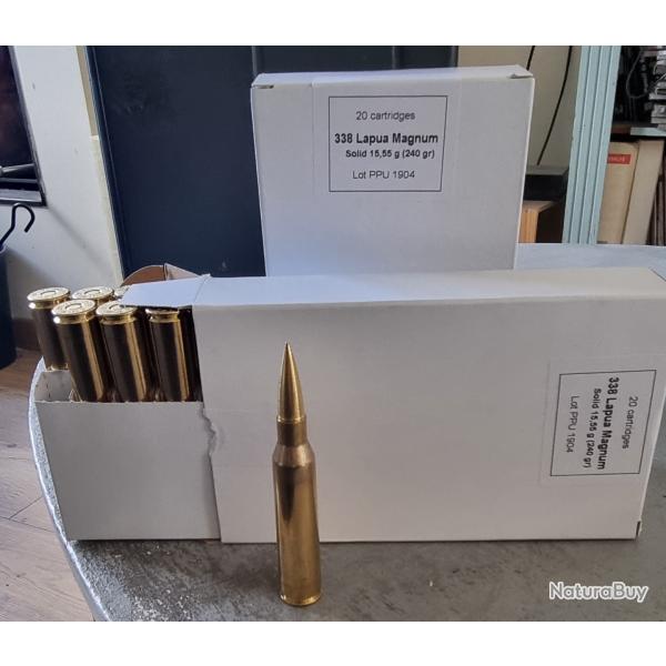 Munitions PPU 338 LAPUA MAGNUM