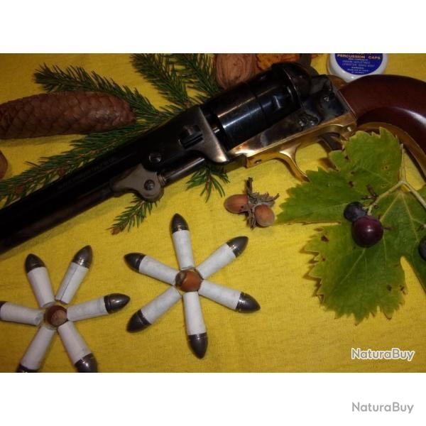 Cartouches papier PN, calibre 44 balles ogivales, pour Walker ou Dragon 2g Pnf2. x 48 pi�ces